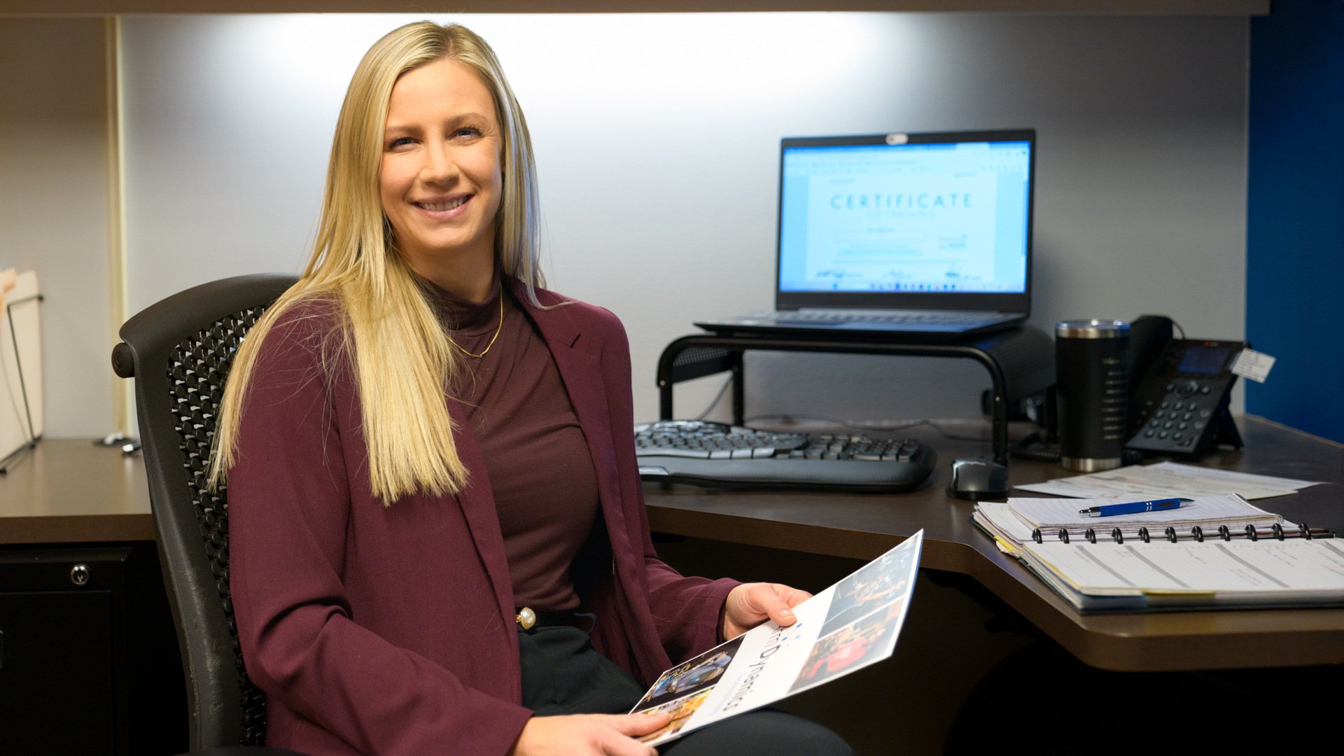 Patient Relationship Manager Laura Moline keeps physicians and local therapists informed about the   specialized care we provide for people with upper limb loss.